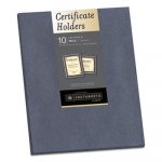 Certificate Holder, Gray, 105lb Linen Stock, 12 x 9 1/2, 10/Pack