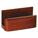 Wood Tones Business Card Holder, Capacity 50 2 1/4 x 4 Cards, Mahogany