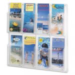 Reveal Clear Literature Displays, 8 Compartments, 20.5w x 2d x 20.5h, Clear