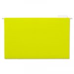Deluxe Bright Color Hanging File Folders, Legal Size, 1/5-Cut Tab, Yellow, 25/Box