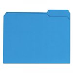 Reinforced Top-Tab File Folders, 1/3-Cut Tabs, Letter Size, Blue, 100/Box