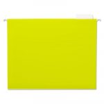 Deluxe Bright Color Hanging File Folders, Letter Size, 1/5-Cut Tab, Yellow, 25/Box