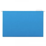 Deluxe Bright Color Hanging File Folders, Legal Size, 1/5-Cut Tab, Blue, 25/Box