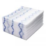 HYGEN Disposable Microfiber Cleaning Cloths, White/Blue, 10 x 8, 640/Pack