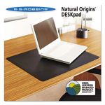 Natural Origins Desk Pad, 19 x 12, Matte, Black