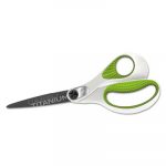 Carbo Titanium Bonded Scissors, 8" Long, Straight Handle, White/Green