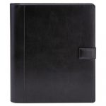 Textured Notepad Holder, 8 1/2 x 11, Leather-Like, Black