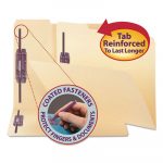 Manila 2-Fastener Folders with Two SafeSHIELD Coated Fasteners, 1/3-Cut Tabs, Letter Size, 50/Box