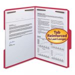 WaterShed/CutLess Reinforced Top Tab 2-Fastener Folders, 1/3-Cut Tabs, Letter Size, Red, 50/Box