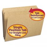 Heavyweight Kraft File Folders, Straight Tab, Legal Size, 11 pt. Kraft, 100/Box