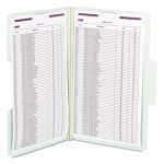 SuperTab Pressboard 2-Fastener Folders with Two SafeSHIELD Coated Fasteners, 1/3-Cut Tabs, Legal Size, Gray-Green, 25/Box