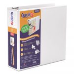 QuickFit D-Ring View Binder, 3 Rings, 3" Capacity, 11 x 8.5, White