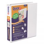 QuickFit D-Ring View Binder, 3 Rings, 1.5" Capacity, 11 x 8.5, White