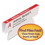 Viewables Hanging Folder Tabs, Angle View Refill, 3 1/2 Inch, White, 45/Pack