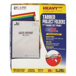 Heavyweight Project Folders with Index Tabs, 1/5-Cut Tab, Letter Size, Assorted Colors, 25/Box