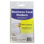Self-Adhesive Business Card Holders, Side Load, 3 1/2 x 2, Clear, 10/Pack