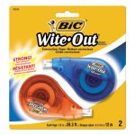 Wite-Out EZ Correct Correction Tape, Non-Refillable, 1/6" x 472", 2/Pack