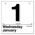 Today Is Daily Wall Calendar Refill, 6 x 6, White, 2020