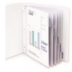 Sheet Protectors with Index Tabs, Heavy, Clear Tabs, 2", 11 x 8 1/2, 5/ST