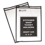 Shop Ticket Holders, Stitched, Both Sides Clear, 75", 11 x 17, 25/Box