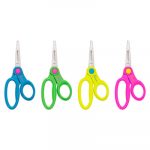 Kids Scissors With Antimicrobial Protection, Assorted Colors, 5" Pointed