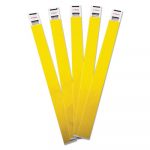 Crowd Management Wristbands, Sequentially Numbered, 9 3/4 x 3/4, Yellow, 500/PK