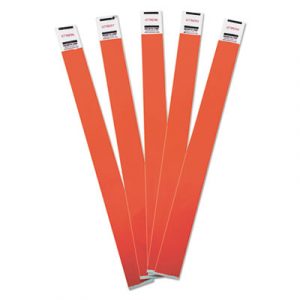 Crowd Management Wristbands, Sequentially Numbered, 10 x 3/4, Red, 100/Pack
