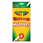 Non-Washable Marker, Fine Bullet Tip, Assorted Colors, 8/Pack