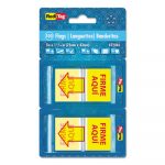 Spanish Page Flags in Pop-Up Dispenser, "FIRME AQUl", Red/Yellow, 100/Pack