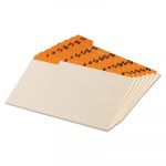 Laminated Tab Index Card Guides, Daily, 1/5 Tab, Manila, 5 x 8, 31/Set