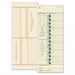 Time Card for Acroprint/Simplex, Weekly, Two-Sided, 3 1/2 x 9, 500/Box
