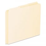 Top Tab File Guides, Blank, 1/3 Tab, 18 Point Manila, Letter, 100/Box
