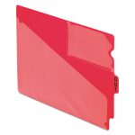 End Tab Poly Out Guides, Center "OUT" Tab, Letter, Red, 50/Box