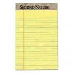 Second Nature Recycled Ruled Pads, Narrow Rule, 5 x 8, Canary, 50 Sheets, Dozen