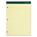 Double Docket Ruled Pads, Medium/College Rule, 8.5 x 11.75, Canary, 100 Sheets