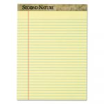 Second Nature Recycled Pads, Wide/Legal Rule, 8.5 x 11.75, Canary, 50 Sheets, Dozen