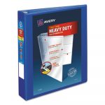Heavy-Duty View Binder with DuraHinge and Locking One Touch EZD Rings, 3 Rings, 1.5" Capacity, 11 x 8.5, Pacific Blue
