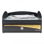 LockIt Inbox Desk Tray, Single Tier w/Locking Box, 11 x 14 1/4 x 5 7/8, Black