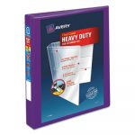 Heavy-Duty View Binder with DuraHinge and Locking One Touch EZD Rings, 3 Rings, 1" Capacity, 11 x 8.5, Purple