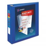 Heavy-Duty View Binder with DuraHinge and Locking One Touch EZD Rings, 3 Rings, 2" Capacity, 11 x 8.5, Pacific Blue