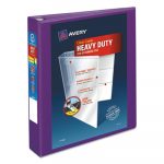 Heavy-Duty View Binder with DuraHinge and Locking One Touch EZD Rings, 3 Rings, 1.5" Capacity, 11 x 8.5, Purple