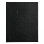 NotePro Notebook, 1 Subject, Narrow Rule, Black Cover, 9.25 x 7.25, 75 Pages