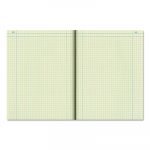 Computation Notebook, 4 sq/in Quadrille Rule, 11.75 x 9.25, Green Tint, 75 Sheets