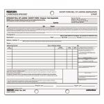 Bill of Lading, Short Form, 7 x 8 1/2, Three-Part, 50 Loose Form Sets/Pack