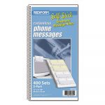 Self-Stick Telephone Message Book, 5 1/2 x 2 3/4, Two-Part, 400 Sets/Book