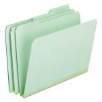 Pressboard Expanding File Folders, 1/3-Cut Tabs, Letter Size, Green, 25/Box