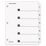 QuickStep OneStep Printable Table of Contents and Dividers, 5-Tab, 1 to 5, 11 x 8.5, White, 24 Sets