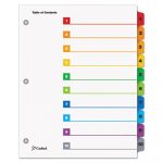 QuickStep OneStep Printable Table of Contents and Dividers, 10-Tab, 1 to 10, 11 x 8.5, White, 24 Sets