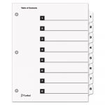 OneStep Printable Table of Contents and Dividers, 8-Tab, 1 to 8, 11 x 8.5, White, 1 Set