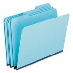 Pressboard Expanding File Folders, 1/3-Cut Tabs, Legal Size, Blue, 25/Box